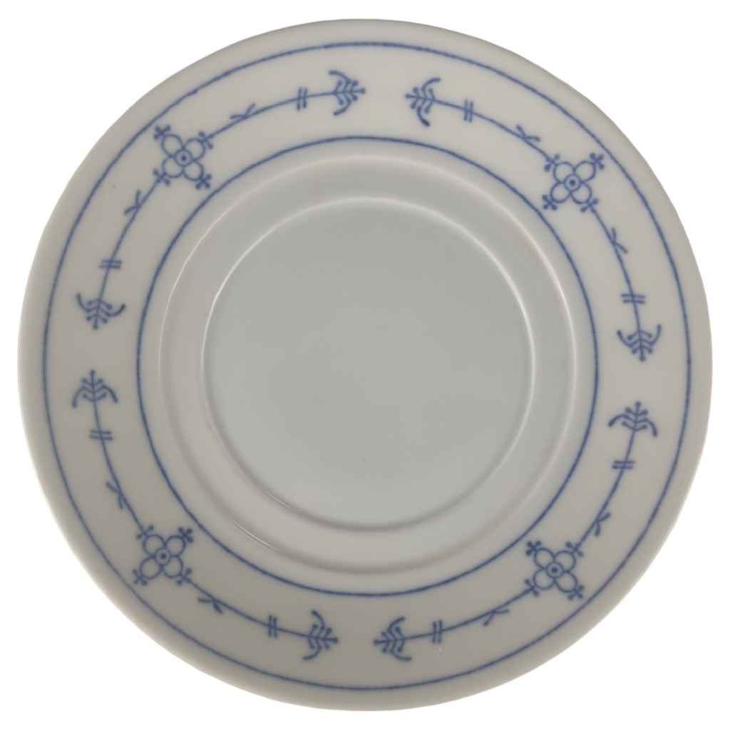 [1806170] Untertasse für Suppe D 17,4 Jaeger & Co Indisch Blau Strohblume Porzellan gebraucht-gut
