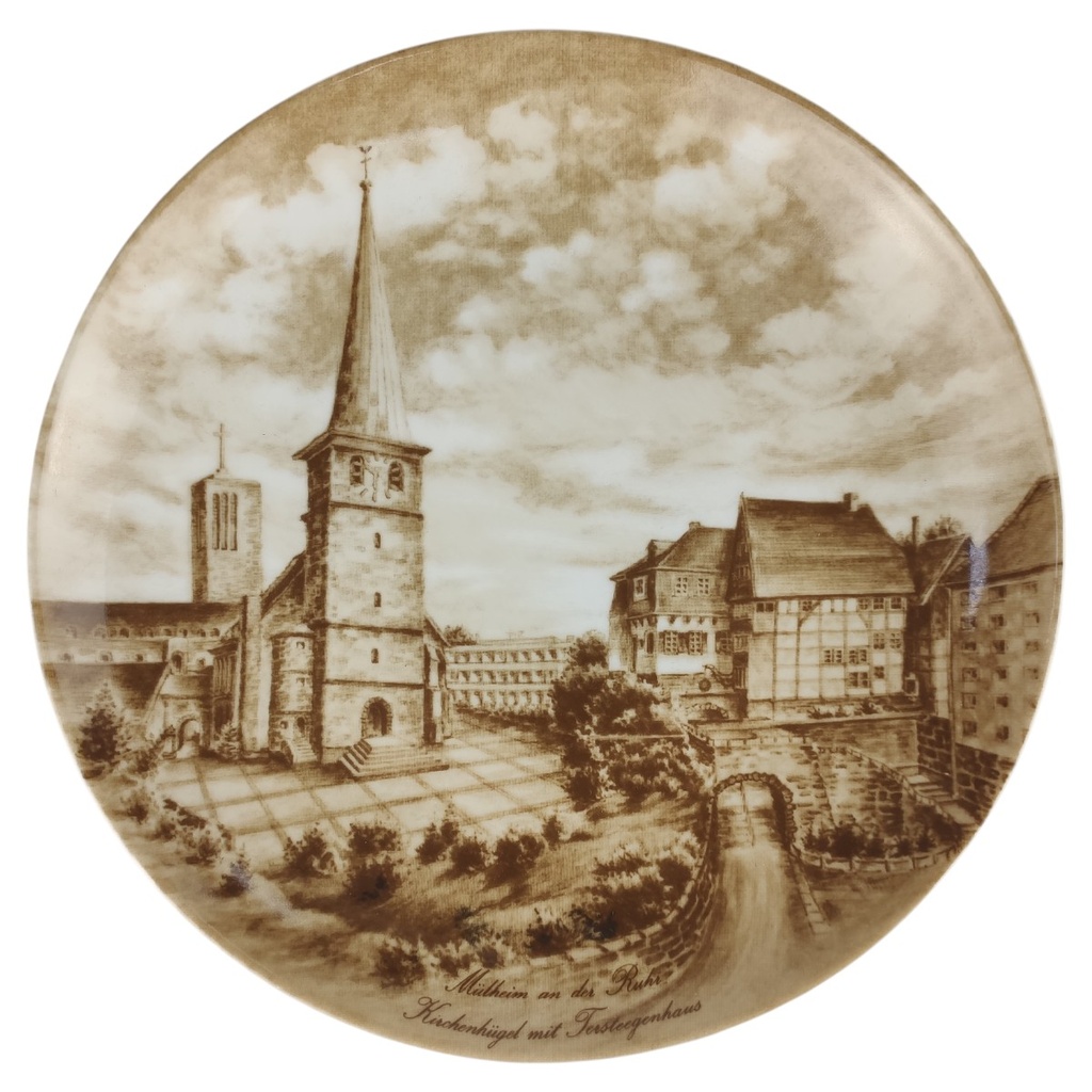 [1806191] Heimatteller Sammelteller AK Kaiser Wandteller Mülheim an der Ruhr 5.Motiv Rathaus Kirchenhügel mit Tersteegenhaus gebraucht - sehr gut
