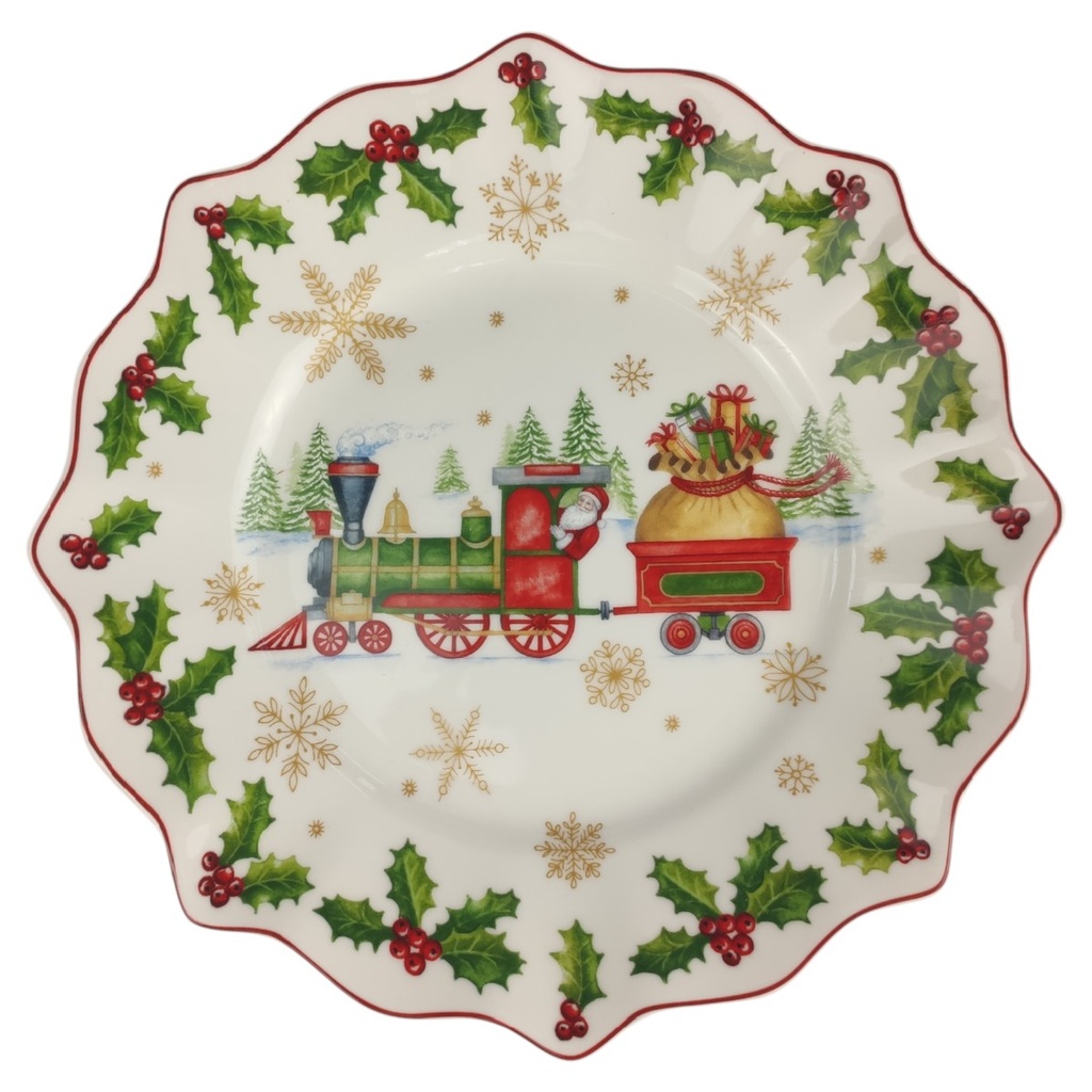 [1806241] Gebäckschale Sammelteller Jahresteller Limited Edition 24,5 cm Villeroy & Boch Annual Christmas 2017 gebraucht - neuwertig