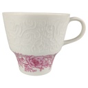 Kaffeetasse Hutschenreuther Petra Relief roter Blumenkranz gebraucht - sehr gut