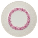 Kuchenteller Dessertteller Frühstücksteller 19,2 cm Hutschenreuther Petra Relief roter Blumenkranz gebraucht - sehr gut