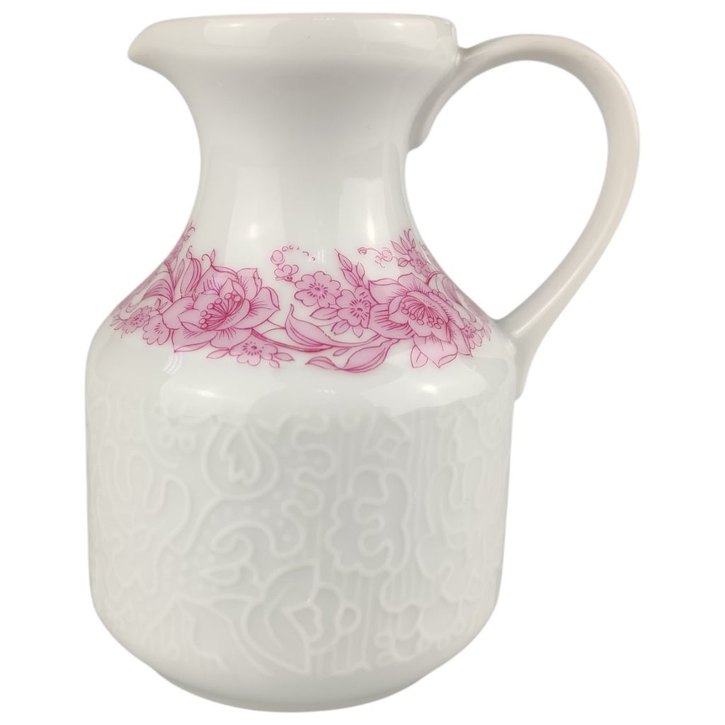 Milchkännchen Hutschenreuther Petra Relief roter Blumenkranz gebraucht - gut