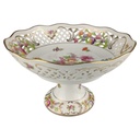 Schale auf Fuß Durchbruchschale 23 cm Schumann Arzberg Form Dresden Dresdner Blume Empress gebraucht - sehr gut