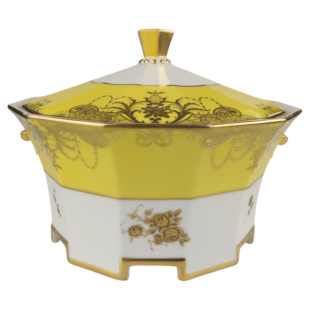 [1806300] Deckeldose Bonboniere Golddekor 2tlg Königl. pr. Tettau gebraucht - sehr gut