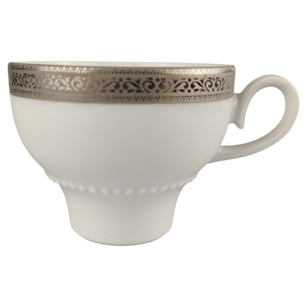 Kaffeetasse Eschenbach Venedig Perlrand Platinrand Bavaria gebraucht - sehr gut