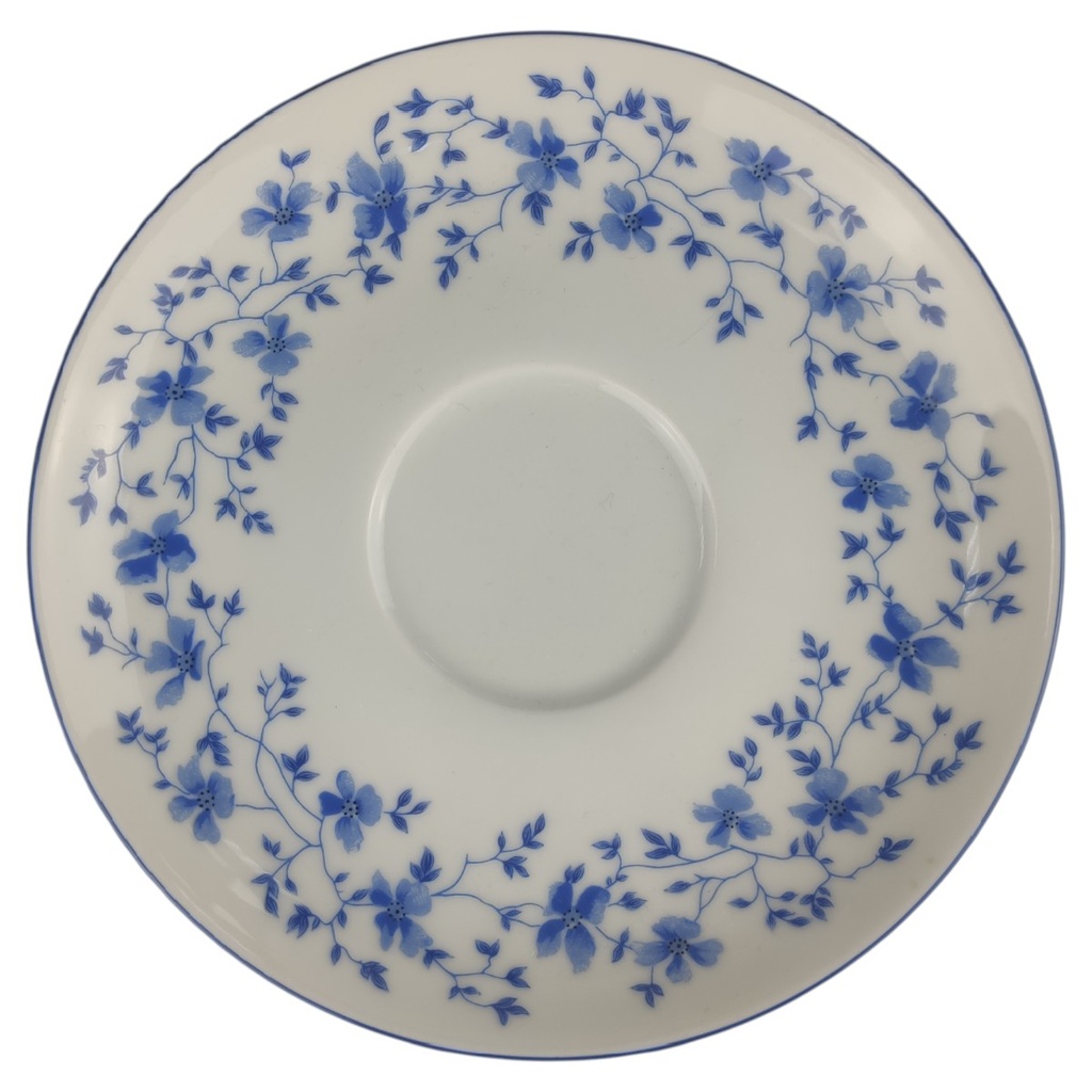 [1806324] Untertasse für Tee 14,8 cm Arzberg Form 1382 Blaublüten gebraucht - gut