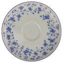 Untertasse für Kaffee 13,8 cm Arzberg Form 1382 Blaublüten gebraucht - sehr gut