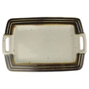 Servierplatte 32,5x21,5 cm Gallo Normandie Braun gebraucht - akzeptabel
