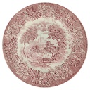 Speiseteller 24,4 cm English Ironstone Tableware (EIT) Windsor Castle Rot gebraucht - sehr gut