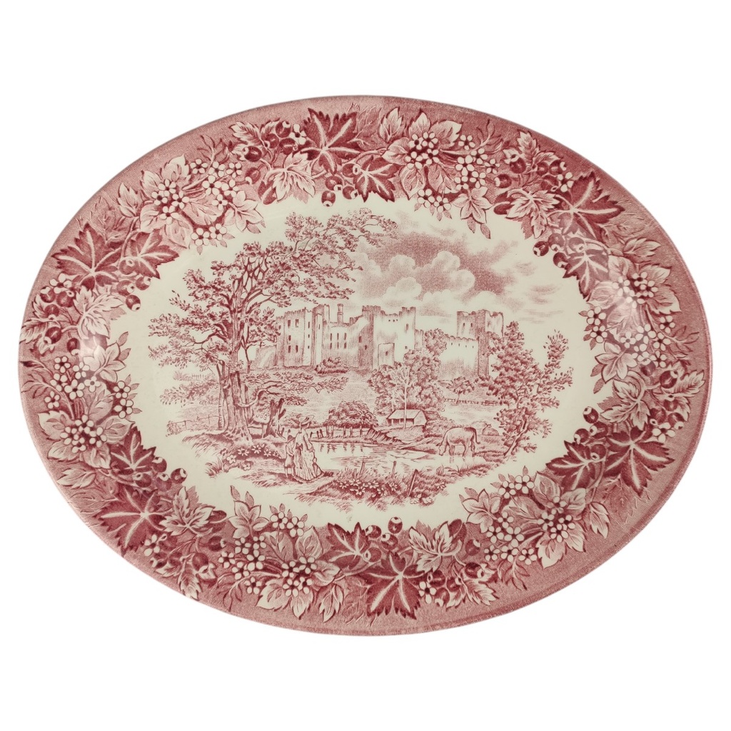 [1806369] Speiseplatte 28,7x22,5 cm English Ironstone Tableware (EIT) Castles Rot gebraucht - gut