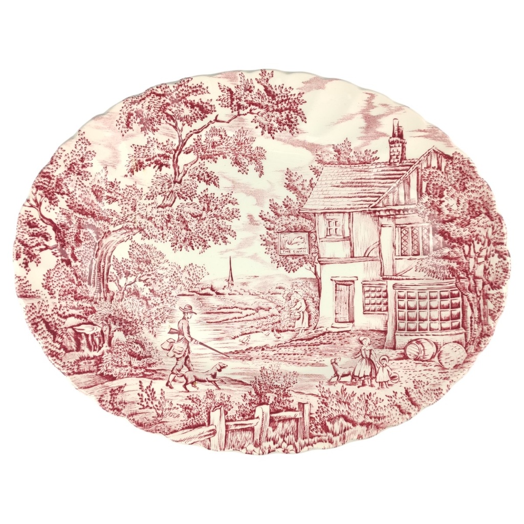 [1806374] Speiseplatte 29,2x22,8 cm Myott The Hunter Rot gebraucht - gut