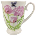Kakaobecher Eva d'Arley Tulpenblüten Schmetterling gebraucht - neuwertig