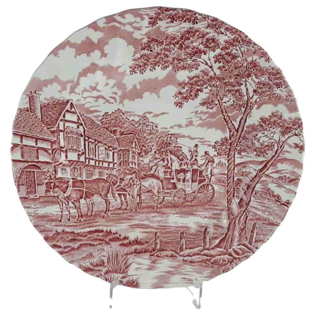 [1806409] Speiseteller Essteller 25 cm Myott Royal Mail Rot gebraucht - sehr gut