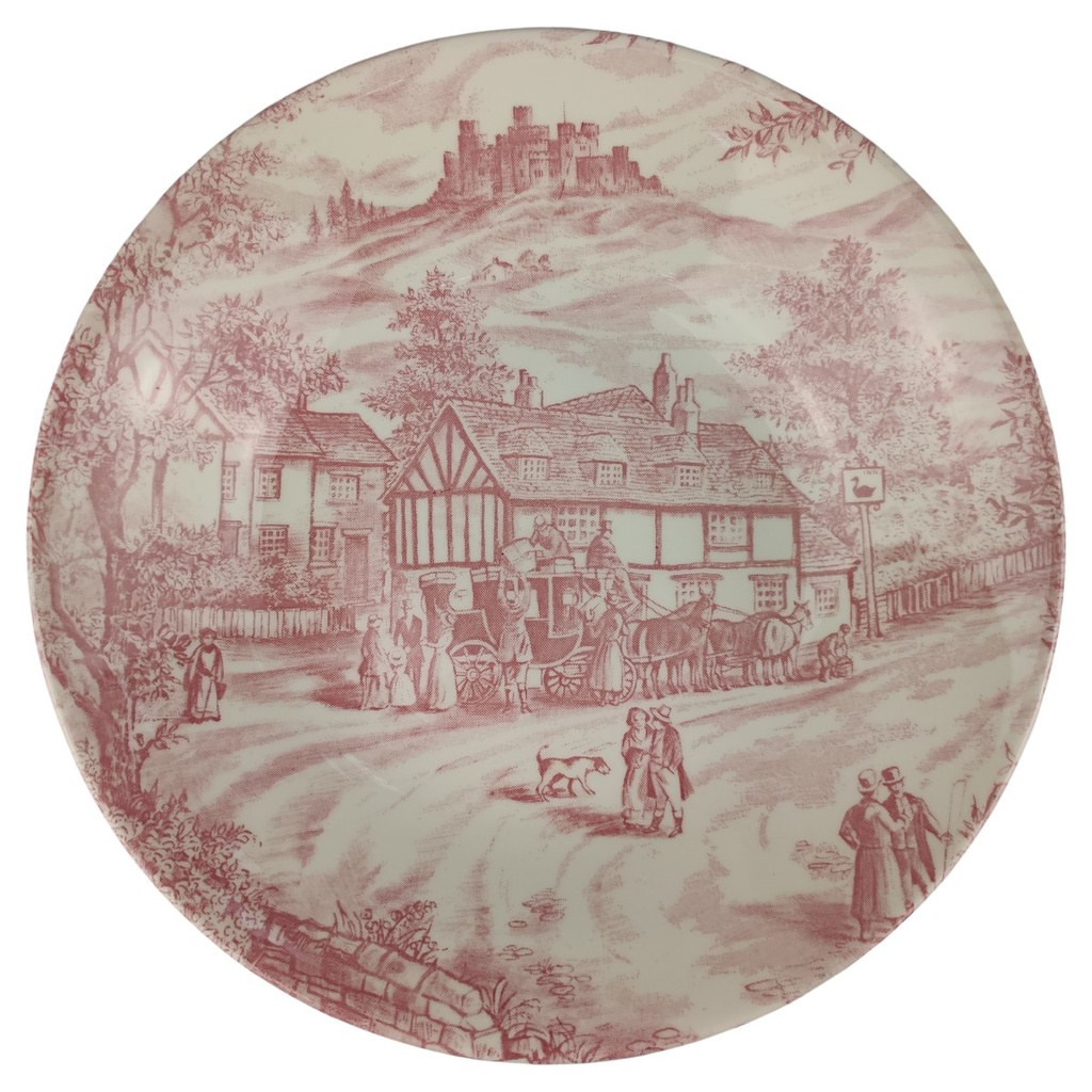 Suppenteller 20 cm Churchill England Swan Inn Pink