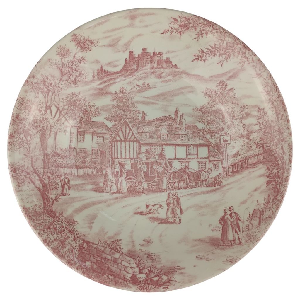 [1806417] Schüssel 22,3 cm Churchill England Swan Inn Pink gebraucht - sehr gut