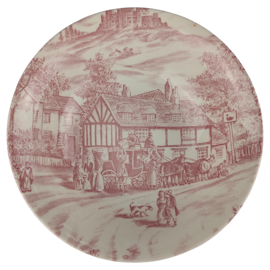 [1806418] Dessertschale 15 cm Churchill England Swan Inn Pink gebraucht - sehr gut