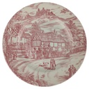 Kuchenteller 20,5 cm Churchill England Swan Inn Pink gebraucht - sehr gut