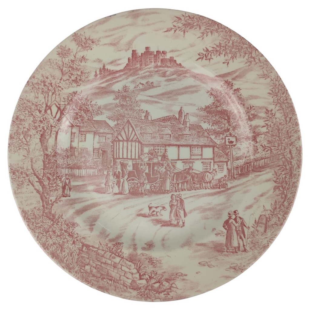 [1806420] Speiseteller 24 cm Churchill England Swan Inn Pink gebraucht - sehr gut