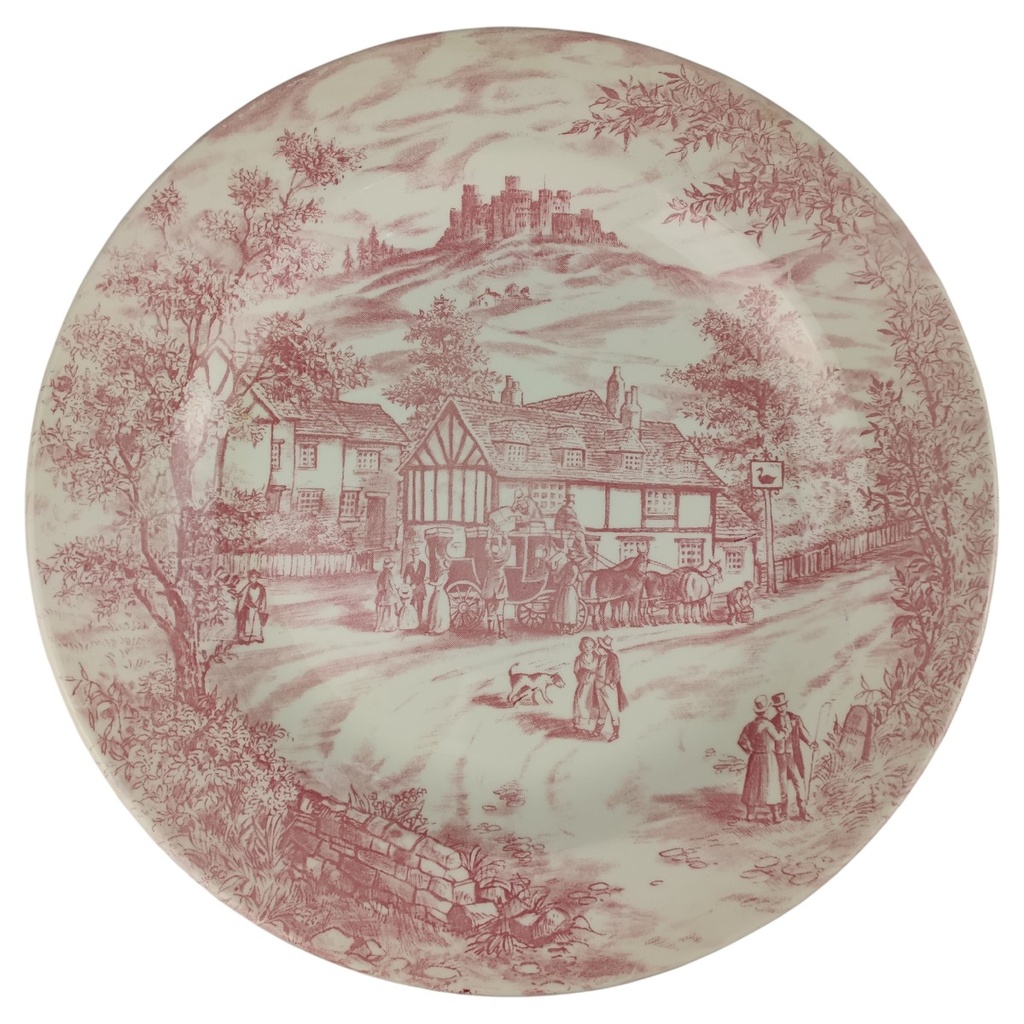 [1806421] Speiseteller 26,3 cm Churchill England Swan Inn Pink gebraucht - sehr gut