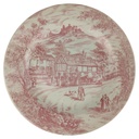 Speiseteller 26,3 cm Churchill England Swan Inn Pink gebraucht - sehr gut