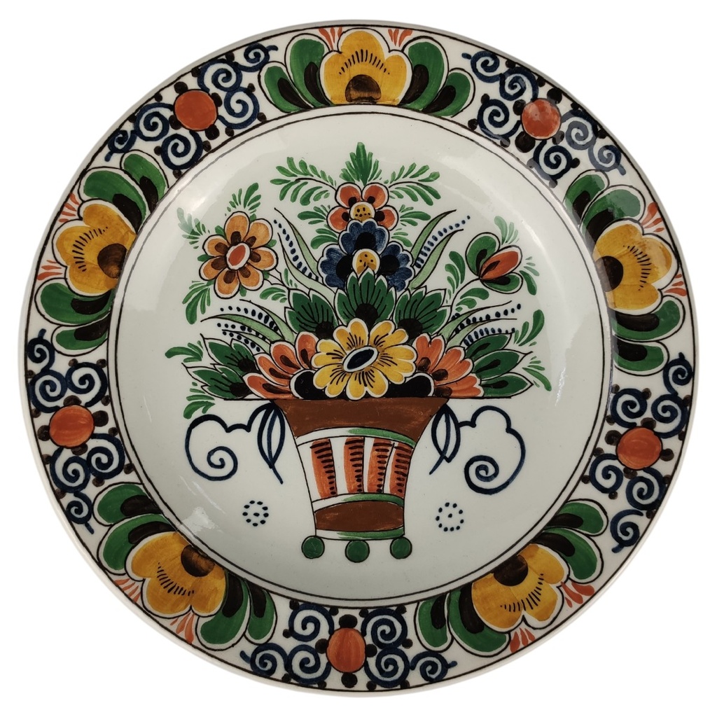 [1816874] Wandteller 22,8 cm Delft polychroom Handwerk Keramik