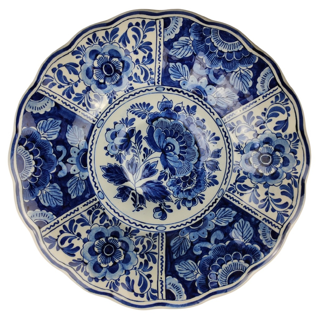 [1816876] Wandteller Sammelteller Delfts Blauw Raam Blumendekor Blau gebraucht - neuwertig