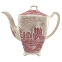 Kaffeekanne 1,45 L Johnson Bros Old Britain Castles Rot gebraucht - gut