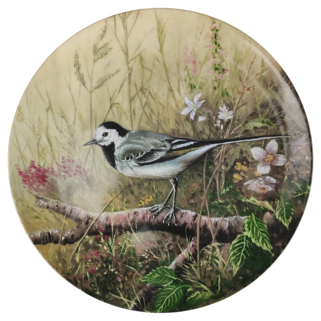 [1818343] Wandteller 19,8 cm Tirschenreuth Unsere kleine Vogelwelt Bachstelze im Wiesengrund gebraucht - neuwertig