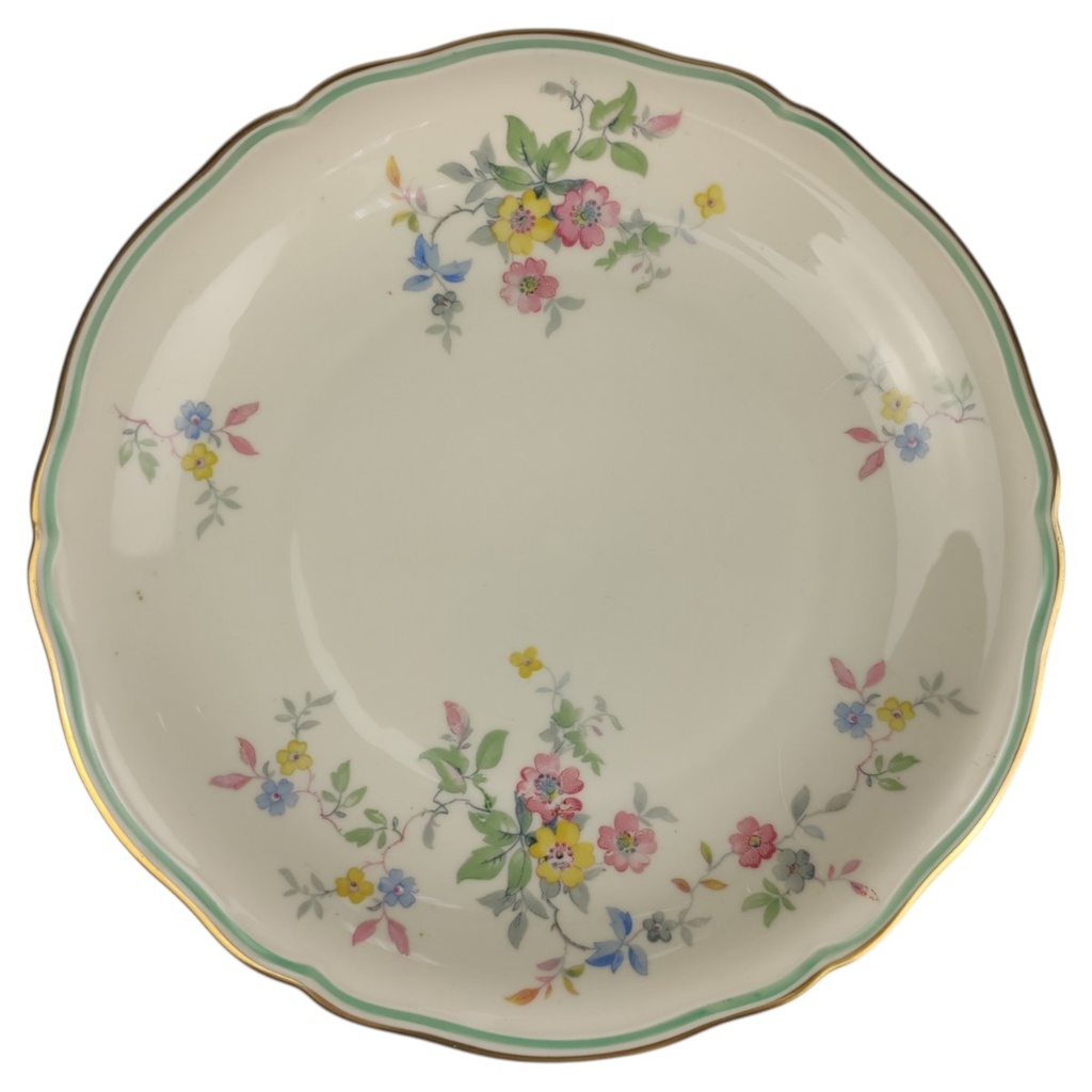 [1818364] Kuchenteller 20 cm Zeh Scherzer Blumendekor Grüne Linie Goldrand gebraucht - gut