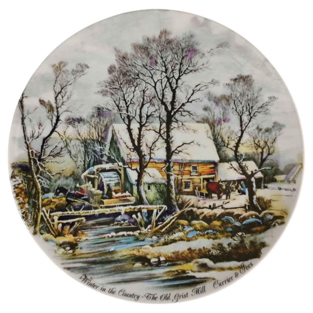 Wandteller Seltmann Vohenstrauß Vier Jahreszeiten Winter in the Country gebraucht - neuwertig