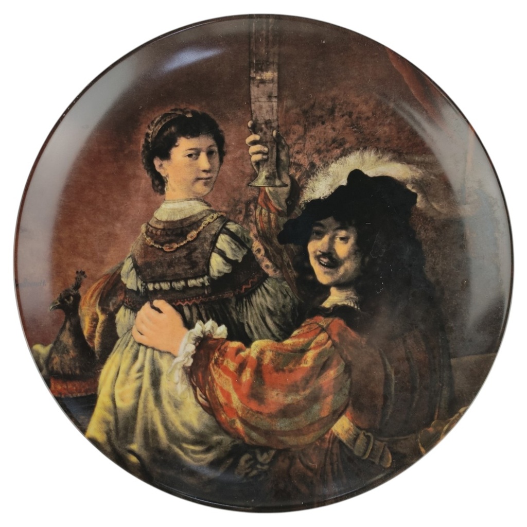 [1818385] Wandteller AK Kaiser Rembrandt 1606 1669 und Saskia Braun gebraucht - sehr gut
