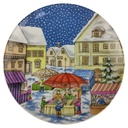 Wandteller AK Kaiser Motiv 2 Wintermarkt Weihnachtsmotiv gebraucht - neuwertig