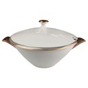 Suppenterrine 2,8 L Edelstein Goldrand Grauband 21499 gebraucht - sehr gut