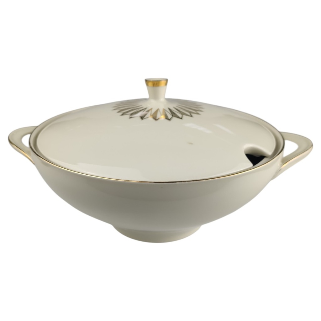 [1819012] Suppenterrine Goldrand 1,9 L Bavaria Golddekor Beige gebraucht - gut
