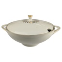 Suppenterrine Goldrand 1,9 L Bavaria Golddekor Beige gebraucht - gut