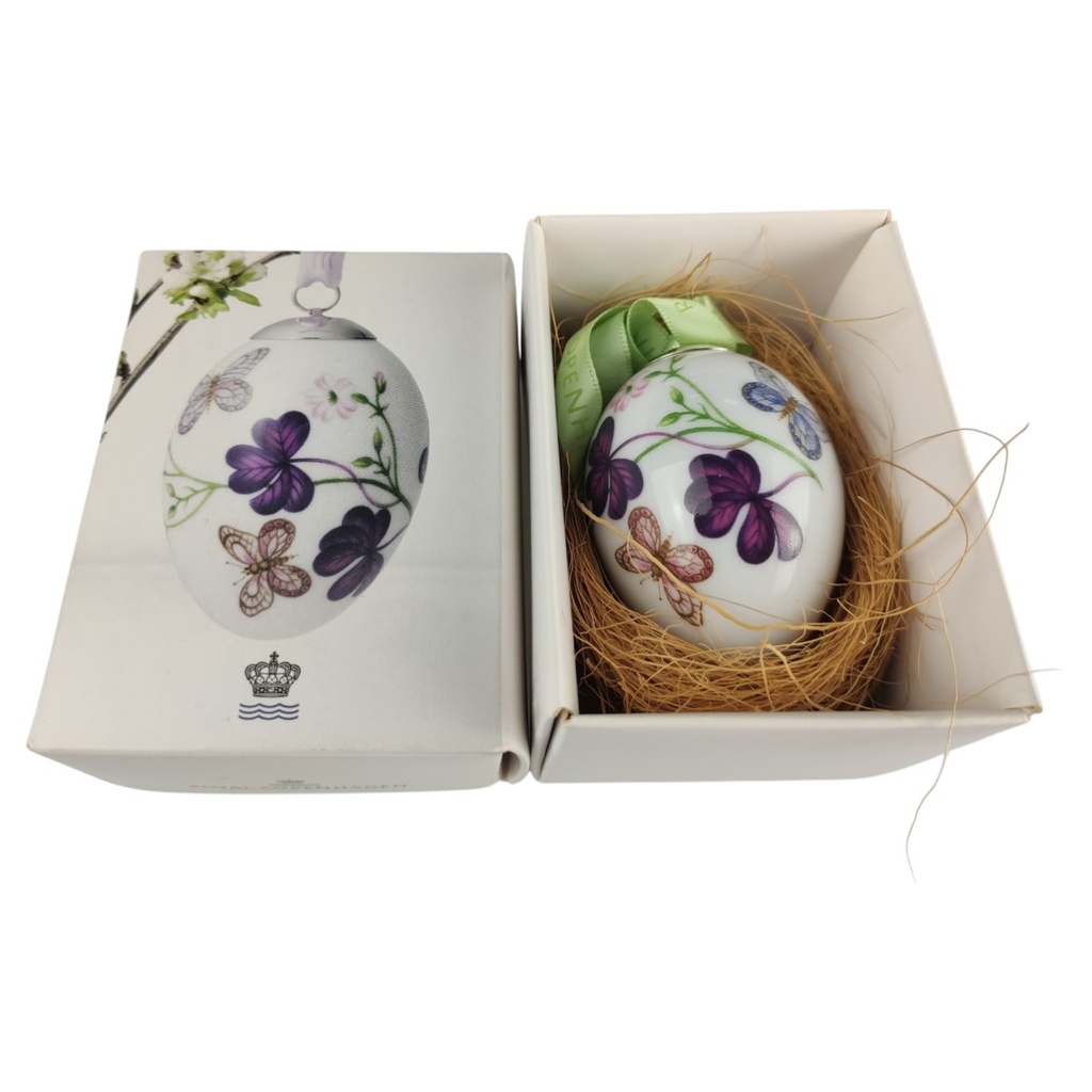 Osterei Royal Copenhagen Blumendekor Schmetterlinge Blumen Ei gebraucht - sehr gut