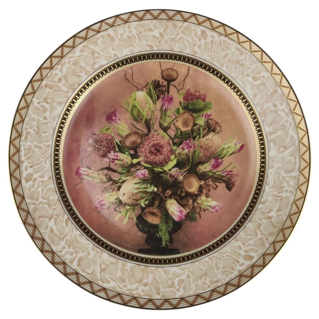 [1820779] Wandteller Goldrand Golddekor AK Kaiser Dekor 1084 Blumendekor gebraucht - neuwertig