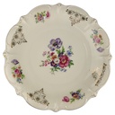 Servierplatte Goldrand Schumann Blumendekor gebraucht - gut