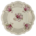 Servierplatte Goldrand Schumann Blumendekor gebraucht - gut