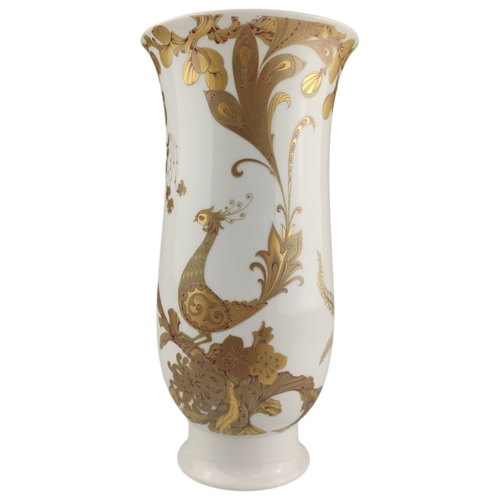 [1820822] Vase 25 cm AK Kaiser Serenade Gold Vogel Blumen gebraucht - sehr gut