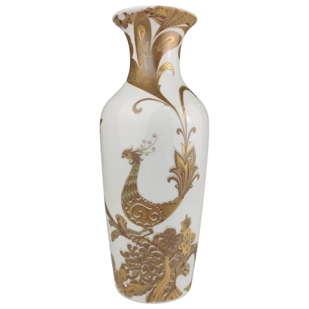 [1820823] Vase 25,7 cm AK Kaiser Serenade Gold Vogel Blumen gebraucht - sehr gut
