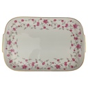 Servierplatte mittelgroß Rosenthal Helena Blumen Pink gebraucht - neuwertig