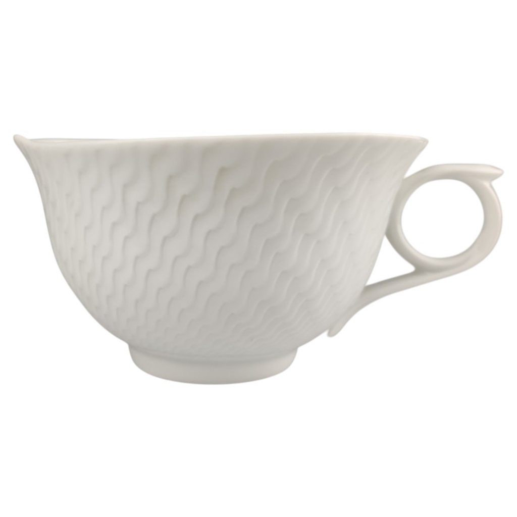 [1820878] Teetasse Meissen Wellenspiel Relief weiß I. Wahl gebraucht - neuwertig