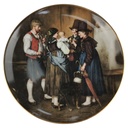 Wandteller Lilien Porzellan Die Meisterwerke des Franz von Defregger Besuch der Tanten gebraucht - neuwertig