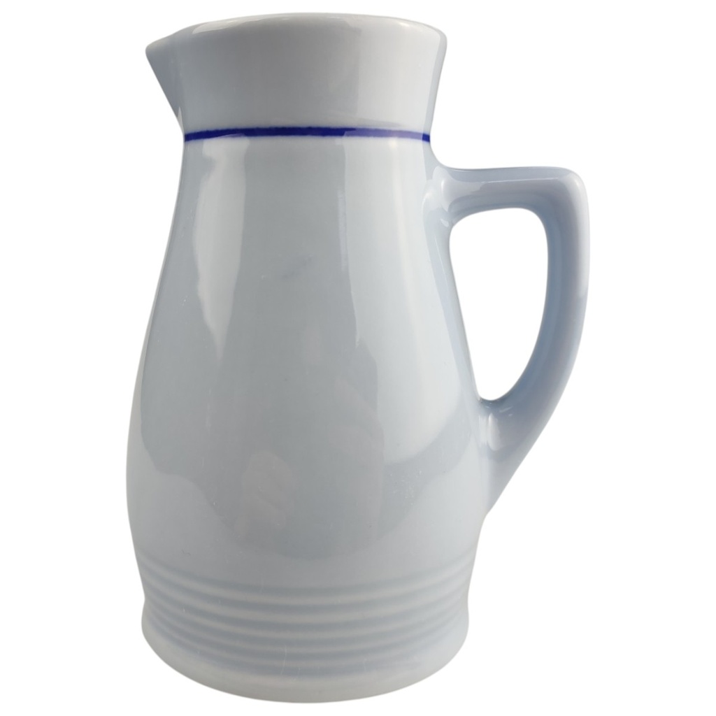 [1822977] Krug klein 0,25 L Lilien Porzellan Blau 1 Linie gebraucht - sehr gut