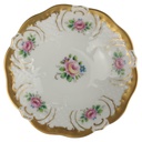 Schale Schälchen mini 10,2 cm Lindner Porzellan Blumendekor Goldrand gebraucht - sehr gut