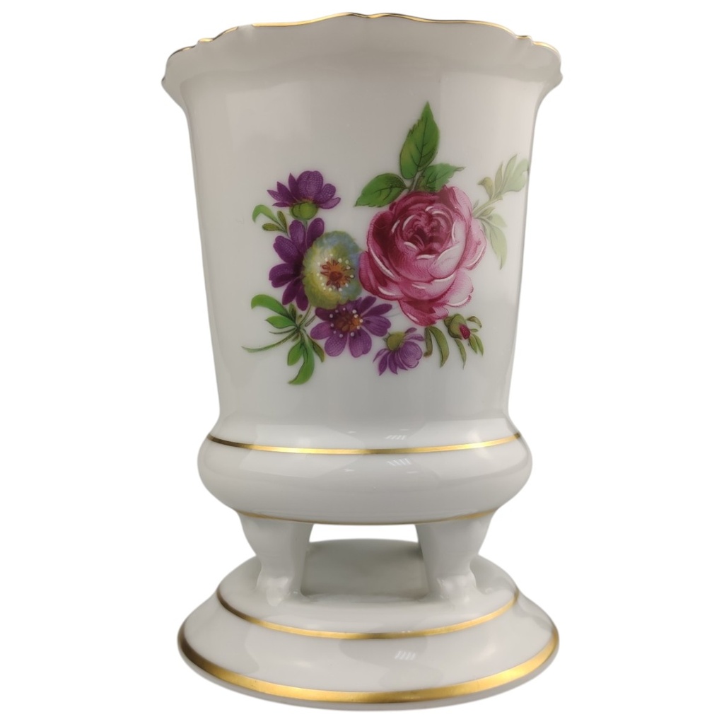 [1823033] Tischvase Vase Blumenvase 11,2 cm AK Kaiser Residenz Blumendekor Goldrand gebraucht - gut