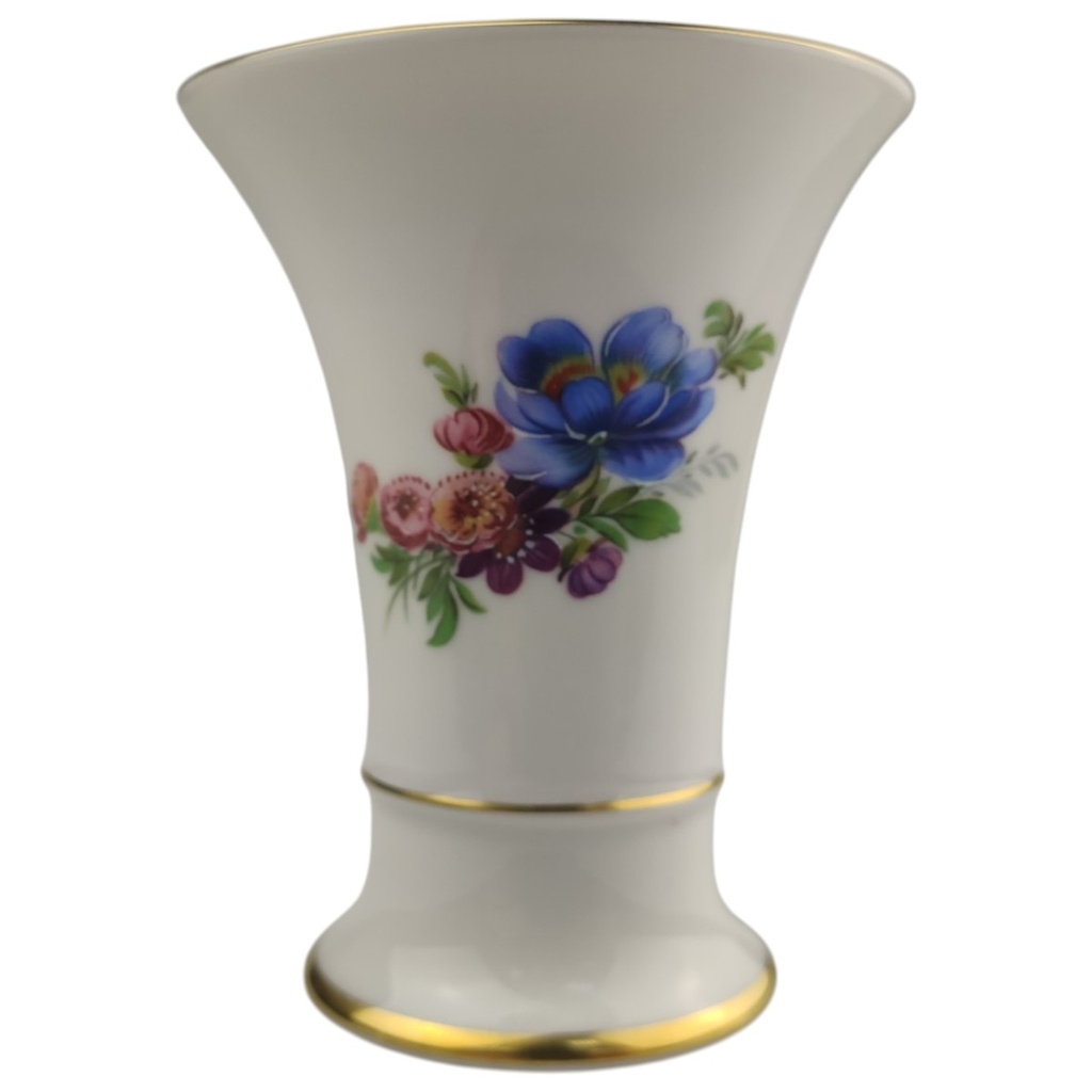 [1823035] Vase Blumenvase klein 9,9 cm AK Kaiser Residenz Blumendekor Goldrand gebraucht - sehr gut
