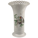 Tischvase Durchbrucharbeit 15 cm Wallendorf Blumendekor Vogel Porzellan gebraucht - sehr gut
