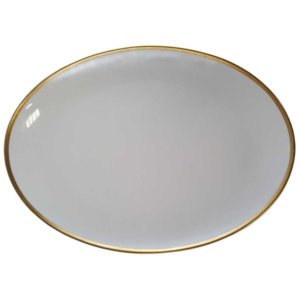 [45811010] Fleischplatte klein Goldrand 32x23 cm Eschenbach Alte Formen W2610 gebraucht - sehr gut